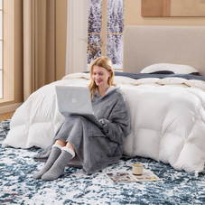 Bibb Home Wearable Sherpa Blanket and Socks (3 Piece Set) product image