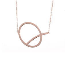 18K Gold-Plated Sideway Initial Necklace product image