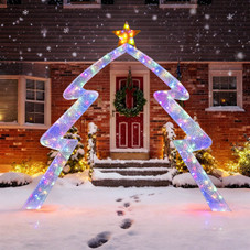 8.8 FT Christmas Tree-Shaped Archway with Adjustable Lights product image