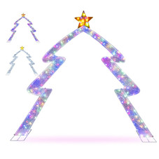 8.8 FT Christmas Tree-Shaped Archway with Adjustable Lights product image