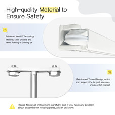 13'×8' Outdoor Manual Retractable Awning Sun Shade product image