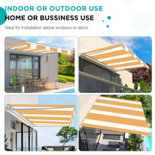 10'×8' Outdoor Manual Retractable Patio Awning  product image