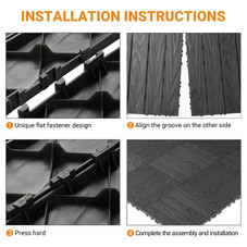 Waterproof Plastic Interlocking Deck Tiles (27-Pieces) product image
