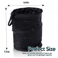 Zone Tech® Universal Portable Collapsible Black Trash product image