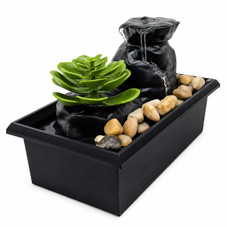 Battery-Operated LED Succulent Tabletop Fountain product image