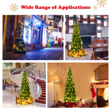 7.5 ft Pre-Lit Hinged Pencil Christmas Tree  product image