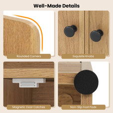 Freestanding Bookshelf with 2-Door Storage Cabinets product image