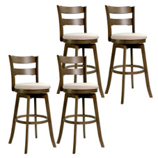30.5” Swivel Barstools with Backrest and Upholstered Seat (Set of 2/4) product image