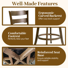 30.5” Swivel Barstools with Backrest and Upholstered Seat (Set of 2/4) product image