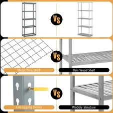 5-Tier Heavy Duty Metal Shelving Unit (2-Piece) product image