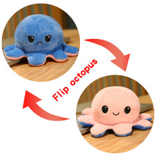 Reversible Happy/Sad Octopus Plush Toy (8") product image