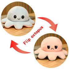 Reversible Happy/Sad Octopus Plush Toy (8") product image