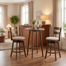 25” Swivel Counter Barstools with Curved Backrest (Set of 2) product image