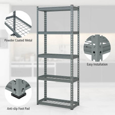 5-Tier Metal Shelving Unit with Five-Layer Storage (4-Pack) product image