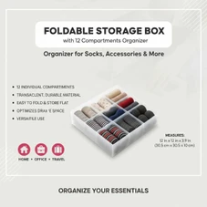 Foldable Storage Box Organizer with 12 Compartments (2-Pack) product image