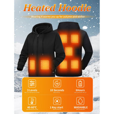 Unisex Heated Full Zip Hoodie (Requires Power Bank) product image