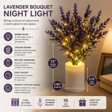 Artificial Lavender Flower Bouquet Night Light product image