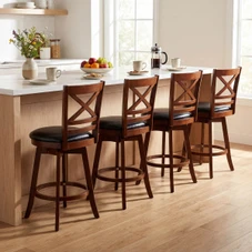 25” Swivel Counter Barstools with Backrest (Set of 2 or 4) product image