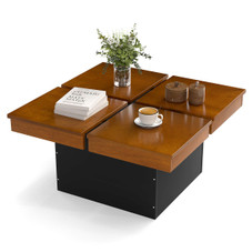 Square Coffee Table with Quad-Section Design product image