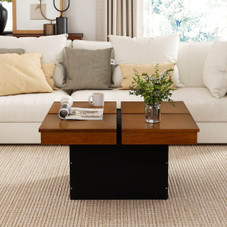 Square Coffee Table with Quad-Section Design product image