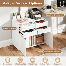 4-Drawer File Cabinet with Wheels product image