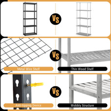 5-Tier Heavy Duty Metal Shelving Unit (Set of 4) product image