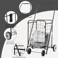 Elevon Foldable Shopping Utility Cart, Collapsible Durable Grocery Utility Cart product image
