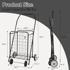 Elevon Foldable Shopping Utility Cart, Collapsible Durable Grocery Utility Cart product image