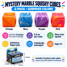 Morph-O Squashers Mystery Marble Squishy Cubes (2-Pack) product image
