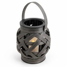 Decorative Basket Weave Lantern with LED Candle product image