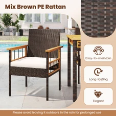 7-Piece PE Wicker Patio Dining Set with 1.97” Umbrella Hole product image