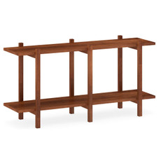 2-Tier Wood Bookshelf with Rubberwood Legs product image