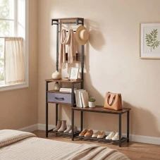 7-in-1 Hall Tree with Shoe Bench product image