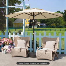 Fillable Patio Umbrella Base with Built-In Wheels and Grooved Handle product image
