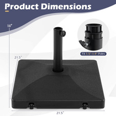 Fillable Patio Umbrella Base with Built-In Wheels and Grooved Handle product image
