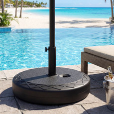 Fillable Patio Umbrella Base with Built-In Wheels and Grooved Handle product image