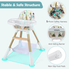4-in-1 Convertible High Chair for Babies and Toddlers product image