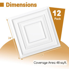  Drop Ceiling Tiles with 3D Patterns product image