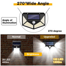 Solar Power 100-LED Outdoor Light,  Motion Activated (2-Pack) product image