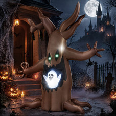 8-foot Halloween Inflatable Tree with Animated Ghost product image