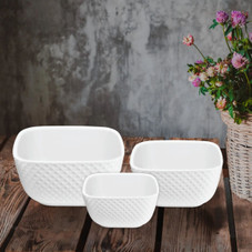 Le Regalo 3-Piece Stoneware Square Bowl Set product image