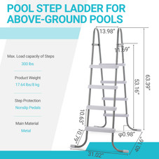 4-Step Above Ground Swimming Pool Ladder product image