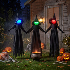 4.3-foot Halloween Light Up Witch Decoration (3-Pack) product image