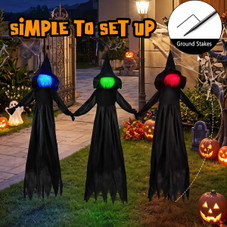 4.3-foot Halloween Light Up Witch Decoration (3-Pack) product image