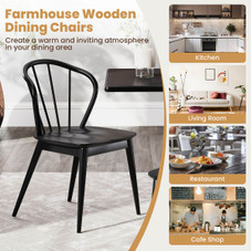  Wooden Dining Chair with High Spindle Backs (Set of 2 or 4) product image