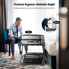 Folding Luggage Rack with Shelf (2-Pack) product image