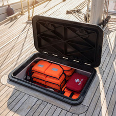 24" x 14" Deck Access Hatch with 180° Lid Hinge and Dual Locking Handles product image