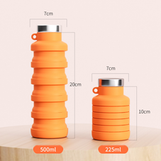 500ml Collapsible Silicone Water Bottle product image