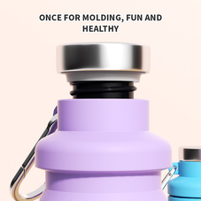 500ml Collapsible Silicone Water Bottle product image