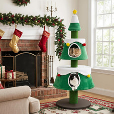 61.5" Cat Christmas Tree with 2 Large Condos product image